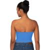 imageSunzel Womens Strapless Sexy Tube Top Double Lined Sleeveless Crop Top Summer Basic Bandeau Tops for Layering or Going OutClassic Blue