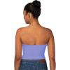 imageSunzel Womens Strapless Sexy Tube Top Double Lined Sleeveless Crop Top Summer Basic Bandeau Tops for Layering or Going OutPeriwinkle