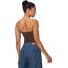 imageSunzel Womens Strapless Sexy Tube Top Double Lined Sleeveless Crop Top Summer Basic Bandeau Tops for Layering or Going OutSeal Brown