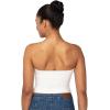 imageSunzel Womens Strapless Sexy Tube Top Double Lined Sleeveless Crop Top Summer Basic Bandeau Tops for Layering or Going OutWhite