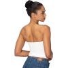 imageSunzel Womens Strapless Sexy Tube Top Double Lined Sleeveless Crop Top Summer Basic Bandeau Tops for Layering or Going OutWhite