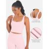imageSunzfly Women Square Neck Sport Bra with Removable Pads Builtin Bra Crop Tank Top Summer Sleeveless Camisole Workout YogaCherry Blossom