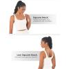 imageSunzfly Women Square Neck Sport Bra with Removable Pads Builtin Bra Crop Tank Top Summer Sleeveless Camisole Workout YogaCoconut Milk