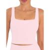 imageSunzfly Women Square Neck Sport Bra with Removable Pads Builtin Bra Crop Tank Top Summer Sleeveless Camisole Workout YogaCherry Blossom