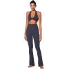 imageSunzel Womens Halter Neck Sports Bra Twist Front Yoga Crop Top with Removable Pads Open Back V Neck Bra for Gym WorkoutAsh Blue