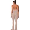 imageSunzel Womens Halter Neck Sports Bra Twist Front Yoga Crop Top with Removable Pads Open Back V Neck Bra for Gym WorkoutBeige