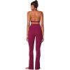 imageSunzel Womens Halter Neck Sports Bra Twist Front Yoga Crop Top with Removable Pads Open Back V Neck Bra for Gym WorkoutSangria