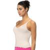 imageSunzel Tank Top for Women V Neck Seamless Ribbed Crop Camisole with RufflesBlack  Beige