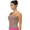 imageSunzel Tank Top for Women V Neck Seamless Ribbed Crop Camisole with RufflesBlack  Brown