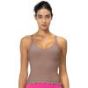 imageSunzel Tank Top for Women V Neck Seamless Ribbed Crop Camisole with RufflesBlack  Brown