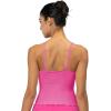 imageSunzel Tank Top for Women V Neck Seamless Ribbed Crop Camisole with RufflesBlack  Hot Pink