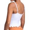 imageSunzel Tank Top for Women V Neck Seamless Ribbed Crop Camisole with RufflesBlack  White