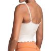 imageSunzel Tank Top for Women V Neck Seamless Ribbed Crop Camisole with RufflesBlackbeige