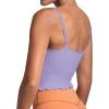 imageSunzel Tank Top for Women V Neck Seamless Ribbed Crop Camisole with RufflesHot Pinklavender