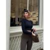 imageSunzel Long Sleeve Fitted Basic T Shirts for Women Crew Neck Basic Tee Cute Trendy Fall Crop Going Out Tops Tight TeesBlack
