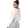 imageSunzel Long Sleeve Shirts for Women Womens Off The Shoulder TopsSlim Fit Double Lined Top with Boat NeckWhite