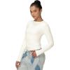 imageSunzel Long Sleeve T Shirts for Women with Crew Neck Double Lined Tops Slim Fit Basic Tee Casual Undershirt OutfitsBeige