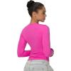 imageSunzel Long Sleeve T Shirts for Women with Crew Neck Double Lined Tops Slim Fit Basic Tee Casual Undershirt OutfitsHot Pink