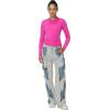imageSunzel Long Sleeve T Shirts for Women with Crew Neck Double Lined Tops Slim Fit Basic Tee Casual Undershirt OutfitsHot Pink