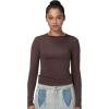 imageSunzel Long Sleeve T Shirts for Women with Crew Neck Double Lined Tops Slim Fit Basic Tee Casual Undershirt OutfitsSeal Brown