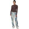 imageSunzel Long Sleeve T Shirts for Women with Crew Neck Double Lined Tops Slim Fit Basic Tee Casual Undershirt OutfitsSeal Brown