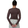 imageSunzel Long Sleeve T Shirts for Women with Crew Neck Double Lined Tops Slim Fit Basic Tee Casual Undershirt OutfitsSeal Brown