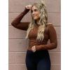 imageSunzel Long Sleeve T Shirts for Women with Crew Neck Double Lined Tops Slim Fit Basic Tee Casual Undershirt OutfitsSeal Brown