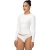 imageSunzel Long Sleeve T Shirts for Women with Crew Neck Double Lined Tops Slim Fit Basic Tee Casual Undershirt OutfitsWhite