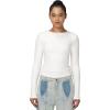 imageSunzel Long Sleeve T Shirts for Women with Crew Neck Double Lined Tops Slim Fit Basic Tee Casual Undershirt OutfitsWhite