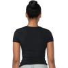 imageSunzel Short Sleeve Shirts for Women Slim Fit Double Lined T Shirt with Crew Neck Basic Summer Tops for Workout ampamp CasualBlack