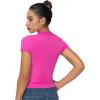 imageSunzel Short Sleeve Shirts for Women Slim Fit Double Lined T Shirt with Crew Neck Basic Summer Tops for Workout ampamp CasualHot Pink