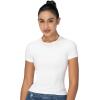 imageSunzel Short Sleeve Shirts for Women Slim Fit Double Lined T Shirt with Crew Neck Basic Summer Tops for Workout ampamp CasualWhite
