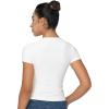 imageSunzel Short Sleeve Shirts for Women Slim Fit Double Lined T Shirt with Crew Neck Basic Summer Tops for Workout ampamp CasualWhite