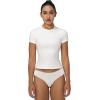 imageSunzel Short Sleeve Shirts for Women Slim Fit Double Lined T Shirt with Crew Neck Basic Summer Tops for Workout ampamp CasualWhite