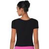 imageSunzel Short Sleeve Shirts for Women Square Neck Crop Tank Top Slim Fit Basic Trendy Tee  Casual Versatile Comfy StyleBlack
