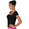 imageSunzel Short Sleeve Shirts for Women Square Neck Crop Tank Top Slim Fit Basic Trendy Tee  Casual Versatile Comfy StyleBlack