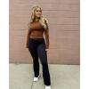 imageSunzel Tight Long Sleeve Shirts for Women Slim Fit Tshirts Crew Neck Basic Tees Trendy Fitted Workout Going Out TopsBrown