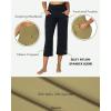imageSunzel Wide Leg Capri Pants for Women with Pockets High Waisted Tummy Control Yoga Pants Flare Lounge Casual Cropped PantsGrey