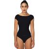 imageSunzel Womens Backless Sexy Going Out Top Double Lined Soft Y2K Basic Crop Tee Cute Shirt with Open Back ampamp Rubber GripBlack