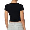 imageSunzel Womens Fitted Tight Short Sleeve Shirts Basic Slim Fit T Shirts Soft Crew Neck Trendy Summer Tee TopsBlack