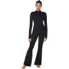 imageSunzel Womens Long Sleeve Workout Crop Tops Half Quarter Zip Compression Shirts with Thumbholes Quick Dry Athletic RunningBlack