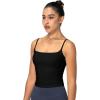 imageSunzel Womens Sexy Square Neck Tank Top Summer Going Out Basic Cami Shirt with Adjustable Straps and Sleek FitBlack