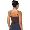 imageSunzel Womens Sexy Square Neck Tank Top Summer Going Out Basic Cami Shirt with Adjustable Straps and Sleek FitSeal Brown