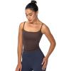 imageSunzel Womens Sexy Square Neck Tank Top Summer Going Out Basic Cami Shirt with Adjustable Straps and Sleek FitSeal Brown