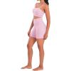 imageSunzel Womens Sports Bra Buttery Soft Adjustable Straps Padded Yoga Bra Scoop Neck Wireless Bra Crop Top for Workout GymCherry Blossom