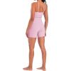 imageSunzel Womens Sports Bra Buttery Soft Adjustable Straps Padded Yoga Bra Scoop Neck Wireless Bra Crop Top for Workout GymCherry Blossom