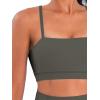 imageSunzel Womens Sports Bra Buttery Soft Adjustable Straps Padded Yoga Bra Scoop Neck Wireless Bra Crop Top for Workout GymForest Night