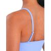 imageSunzel Womens Sports Bra Buttery Soft Adjustable Straps Padded Yoga Bra Scoop Neck Wireless Bra Crop Top for Workout GymPeriwinkle
