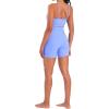 imageSunzel Womens Sports Bra Buttery Soft Adjustable Straps Padded Yoga Bra Scoop Neck Wireless Bra Crop Top for Workout GymPeriwinkle