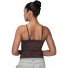 imageSunzel Womens Tops Sexy V Neck Camisole with Spaghetti Straps Double Lined Trendy Basic Tank for Fall Going OutSeal Brown